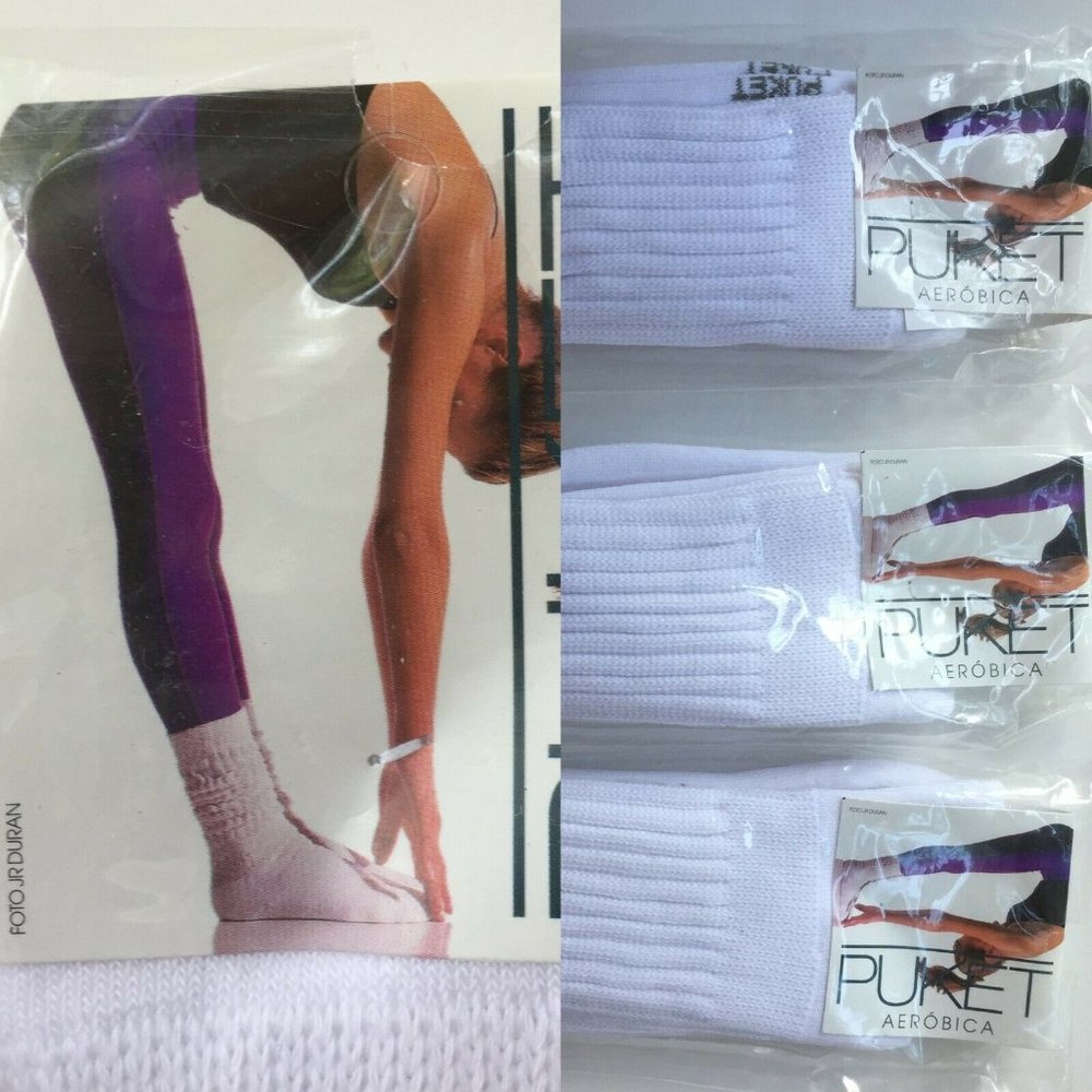 PUKET (3) Aerobic Slouch Socks Fits 5-9 Sloppy Top